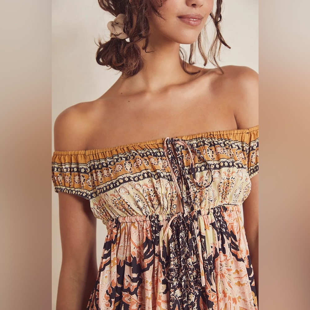 NEW Free People Bali Mariposa Slip Dress In Black Combo - Picture 4 of 15